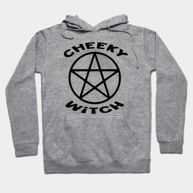 Cheeky Witch® Pentacle with Flying Witch Back Print Hoodie by Cheeky Witch