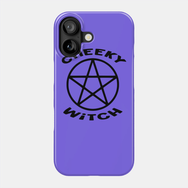 Cheeky Witch® Pentacle with Flying Witch Back Print Phone Case by Cheeky Witch