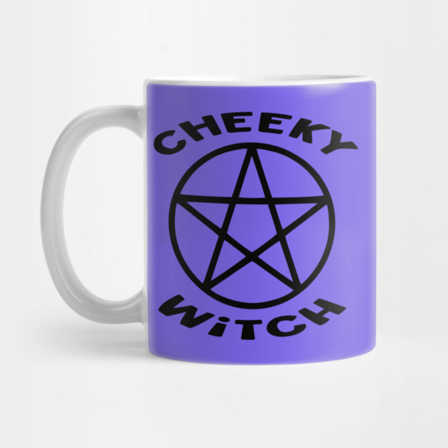 Cheeky Witch® Pentacle with Flying Witch Back Print by Cheeky Witch