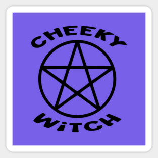 Cheeky Witch® Pentacle with Flying Witch Back Print Sticker