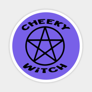 Cheeky Witch® Pentacle with Flying Witch Back Print Magnet