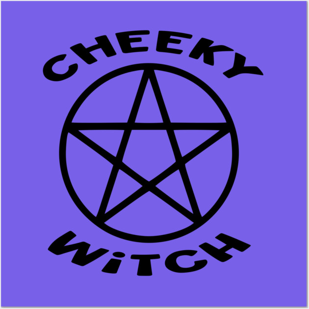 Cheeky Witch® Pentacle with Flying Witch Back Print Wall Art by Cheeky Witch