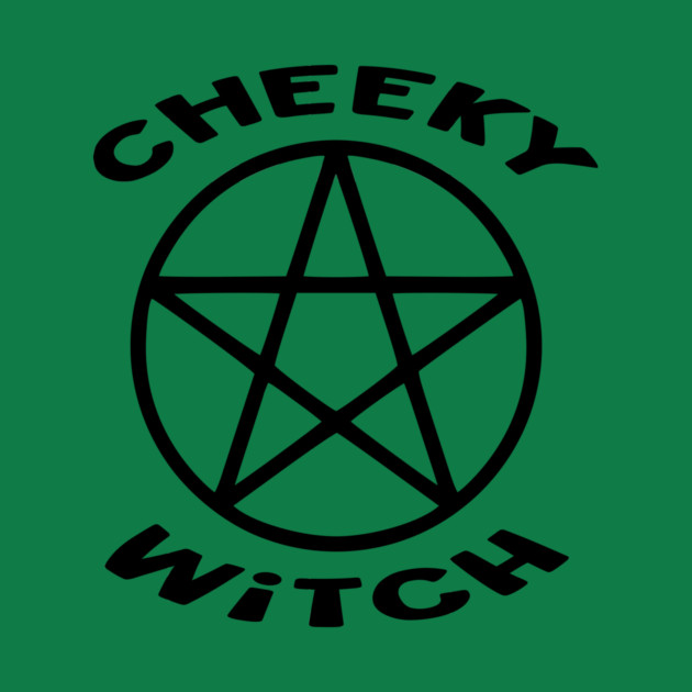Cheeky Witch® Pentacle with Flying Witch Back Print by Cheeky Witch