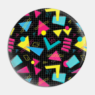 80s Retro Pattern New Wave Valley Girl Pin