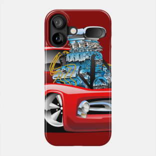 American Classic Hot Rod Pickup Truck Cartoon Phone Case