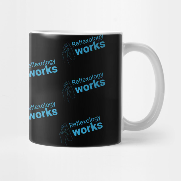 Reflexology Works (pattern) Blue by Balanceandharmonyforreflexologists