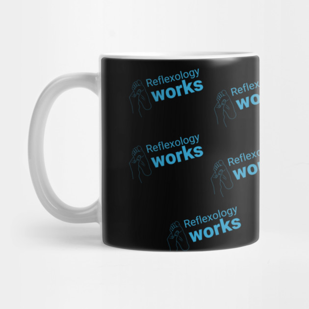 Reflexology Works (pattern) Blue by Balanceandharmonyforreflexologists