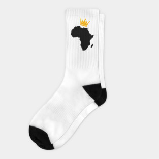 African King, African Queen, Africa, Crown Socks