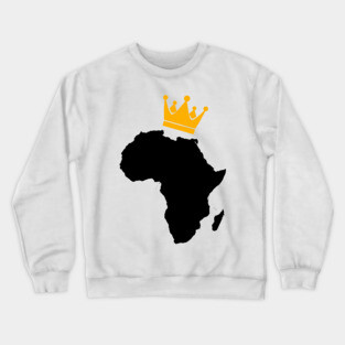 African King, African Queen, Africa, Crown Crewneck Sweatshirt