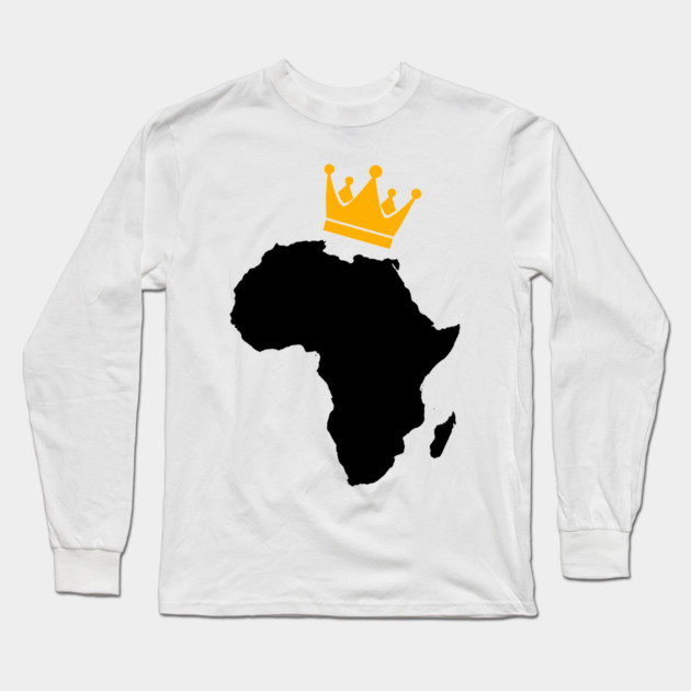 African King, African Queen, Africa, Crown Long Sleeve T-Shirt by UrbanLifeApparel