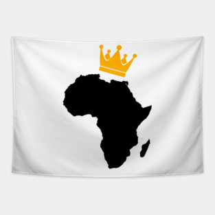 African King, African Queen, Africa, Crown Tapestry