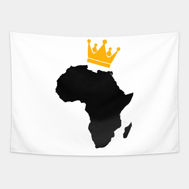 African King, African Queen, Africa, Crown Tapestry by UrbanLifeApparel