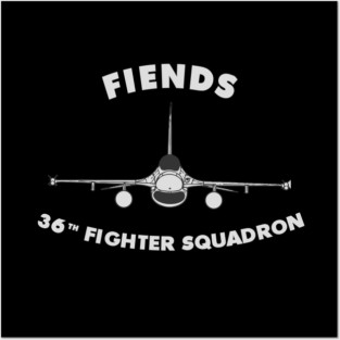 36th Fighter Squadron Fiends F16 USAF Posters and Art