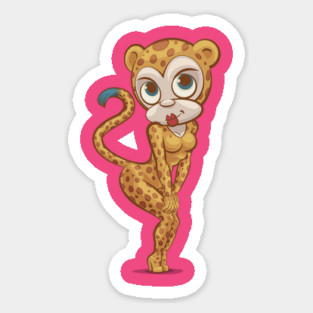 old timey Cheetah Sticker