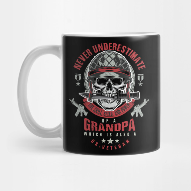 Grandpa Veteran Never Underestimate a Veteran Grandpa Father’s Day Gift by creative