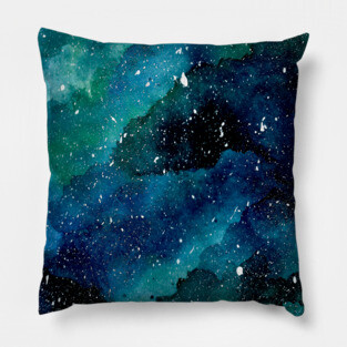 Emerald Galaxy Pillow
