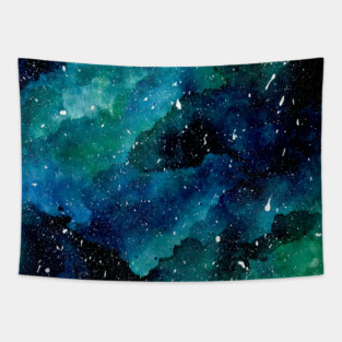Emerald Galaxy Tapestry