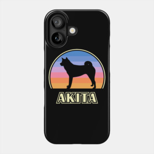Akita Vintage Sunset Dog Phone Case