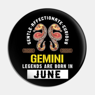 Zodiac Gemini: Born In June Pin