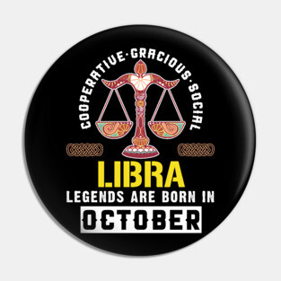 Zodiac Libra: Born In October Pin