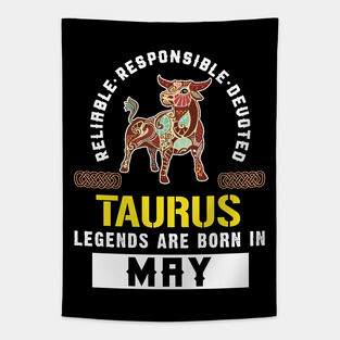 Zodiac Taurus: Born In May Tapestry
