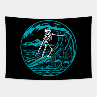 City Surfing Tapestry