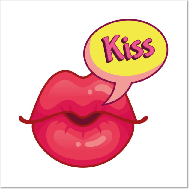 KISS ME KAWAII DESIGN ANIME MOUTH SEXY KAOMOJI LIPS EMOTICON