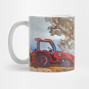 Kubota Tractor with Backhoe attached Mug