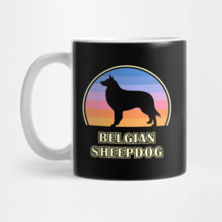 Belgian Sheepdog Vintage Sunset Dog Mug