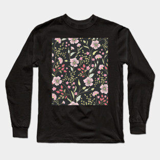 Floral Pattern Long Sleeve T-Shirt