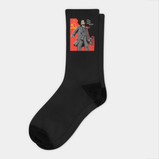 Lenin Soviet Propaganda Poster Socks
