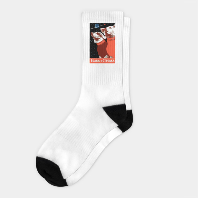 Russian Space Dogs Socks by dumbshirts