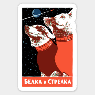 Russian Space Dogs Magnet
