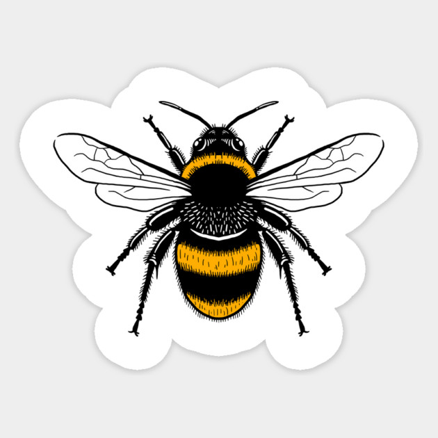 Worker Bee Symbol - Manchester Bee Sticker by dumbshirts