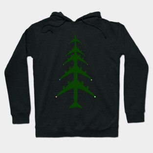 Airliner Airplane Christmas Tree Aviation Holiday Design Hoodie