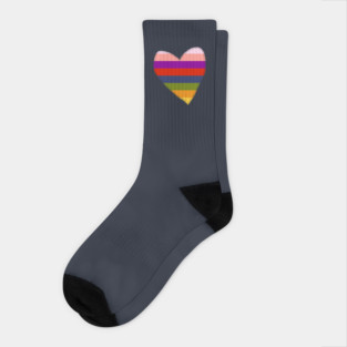 Rainbow Heart Socks
