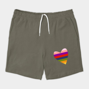 Rainbow Heart Shorts