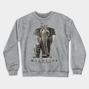 Save The Beautiful Wildlife Elephant Crewneck Sweatshirt