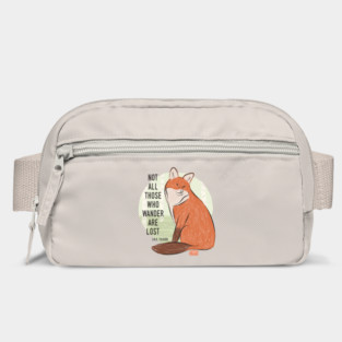 Not All Those Who Wander Are Lost by J.R.R. Tolkien | Fox Illustration Bag
