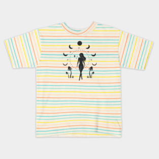 Moon Mushroom Goddess Kids T-Shirt