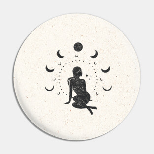 Sitting Moon Goddess Pin