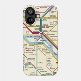 Paris Metro Map Phone Case