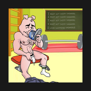 Gym Sneaker Sniffer Pig T-Shirt