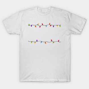 Colorful Christmas light bulb frame T-Shirt