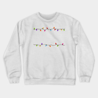 Colorful Christmas light bulb frame Crewneck Sweatshirt