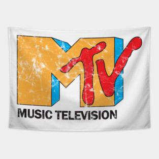 Mtv logo vintage distressed Tapestry