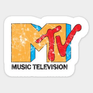 Mtv logo vintage distressed Sticker