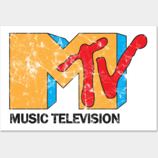 Mtv logo vintage distressed Posters and Art