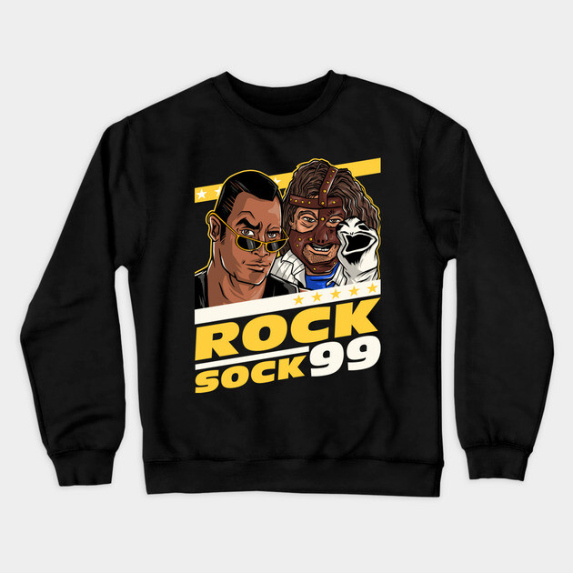 Rock N Sock 99 Crewneck Sweatshirt by MitchLudwig