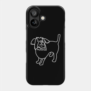 Minimal Ghost Dog Phone Case